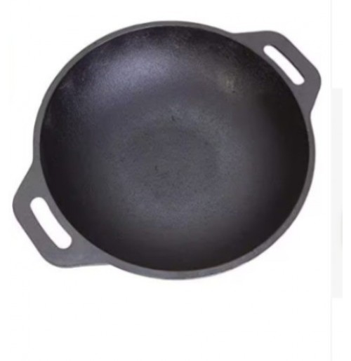 Cast Iron - Flat Base Kadai 10" (Pre Seasoned)